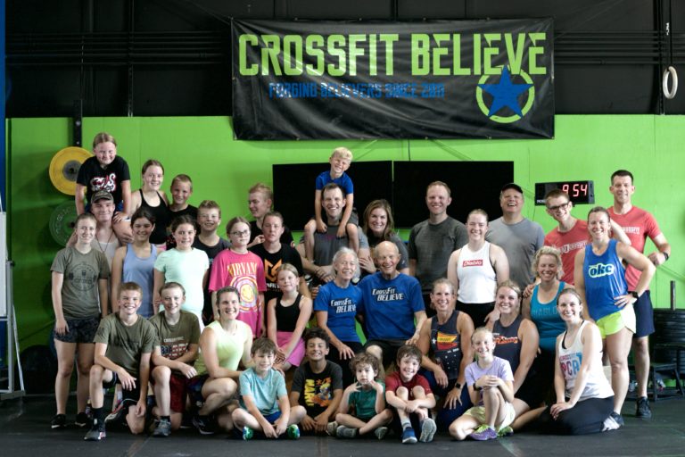 Michaelsen Family after their family WOD at CrossFit Believe